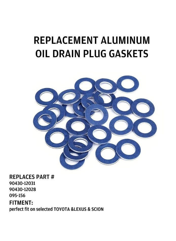 (24Pcs) Aluminum Oil Drain Plug Gaskets Fits for Toyota Lexus Scion Crush Washer Seals Replaces# 9043012031 - Image 2