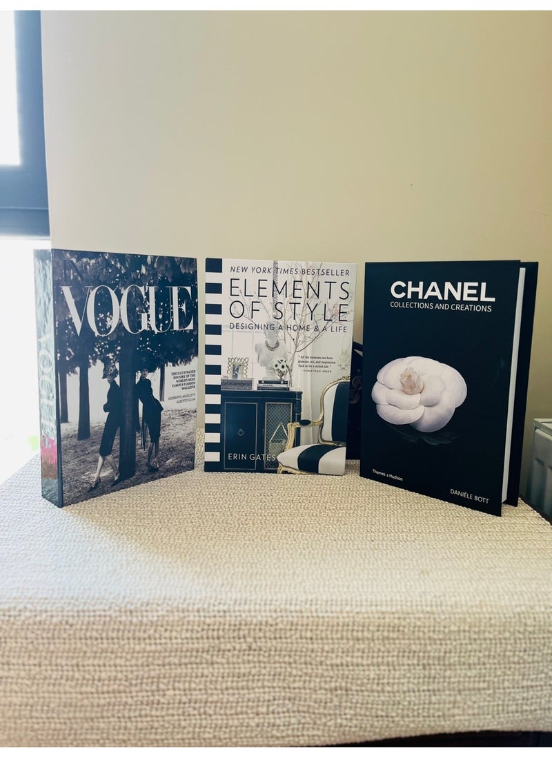 Saccura Decor Decorative Book Box Set, Element & Chanel & Vogue 3 Piece Decorative Box Set, Book Box Set - pzsku/ZEFD925CEBBE44B3B9ED1Z/45/_/1725613186/db7dd37a-83ac-4fe9-8038-eae36cbf345f