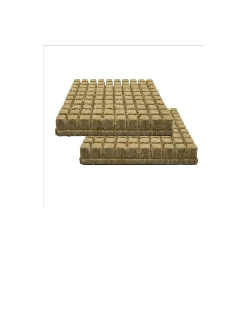 Generic 25x25x40mm Practical Mini Hydroponic Grow Compress Base Soilless Cultivation Garden Rockwool Cubes Media Planting Greenhouse (50 Cubes)  - Image 1