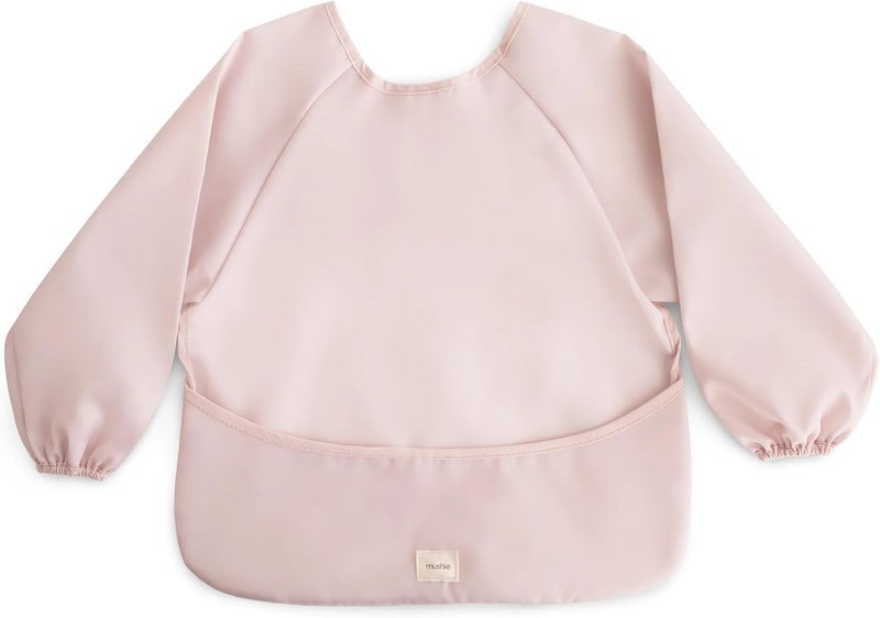 Mushie Long Sleeve Baby Bib - Blush - Image 4
