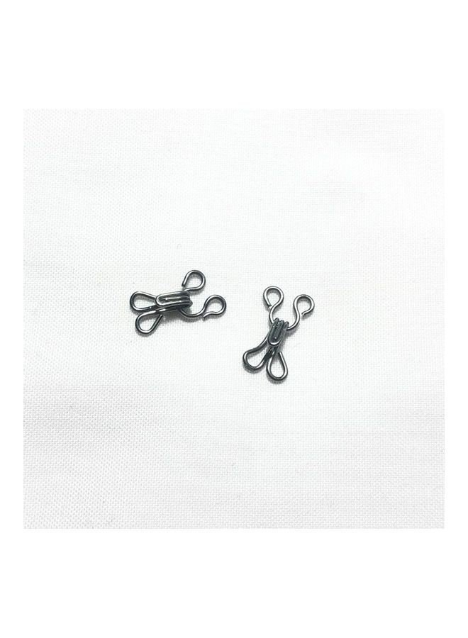 NIBEMINENT 24-Piece Spring Press Hook And Eye Set Silver - Image 2