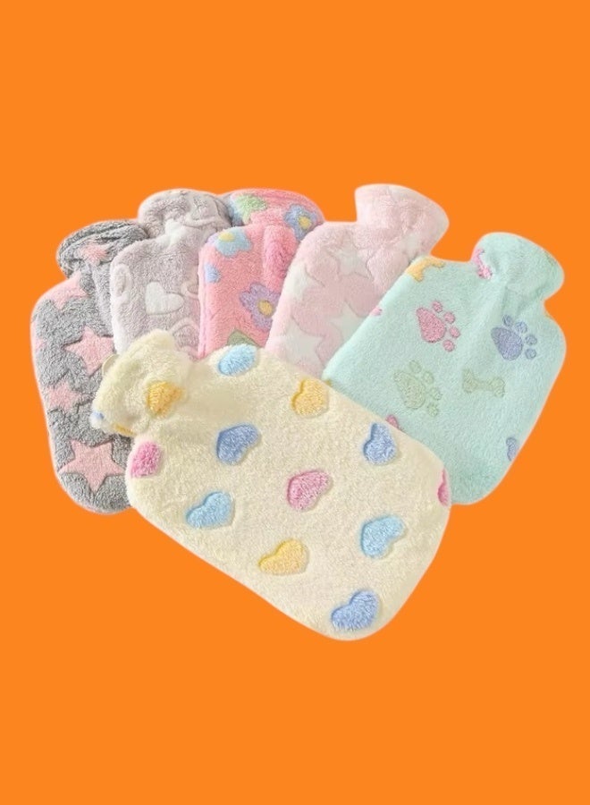 Cloudlyn Mini Hot Water Bottle With Thick Plush Cover For Cramps  And Pain Relief Purple - Image 1