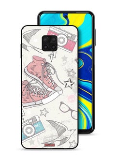 Xiaomi Redmi Note 9 Pro Protective Case Cover Canva Shoes And Camera Art