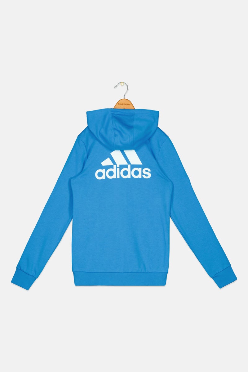 Adidas Kids Girl Brand Long Sleeves Training Sweatshirt, Blue  - Image 2