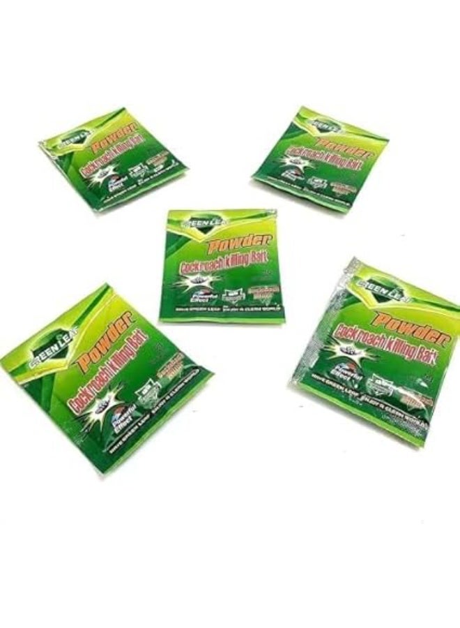 جرين ليف بودرة طُعم القضاء على الصراصير من Green Leaf – فعالة جداً في قتل الصراصير وبيضها | 5 أكياس في العلبة - Image 4