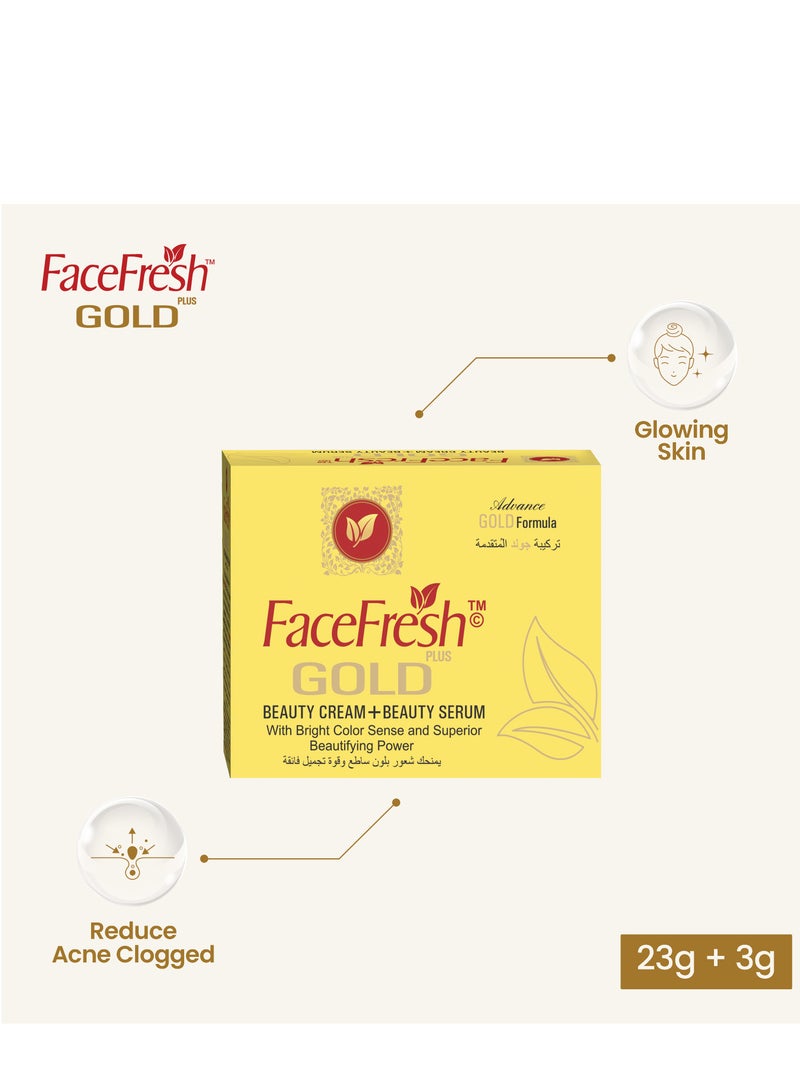Face Fresh Gold Beauty Cream And Beauty Serum With Bright Color Sense And Superior Beautifying Power - Image 2