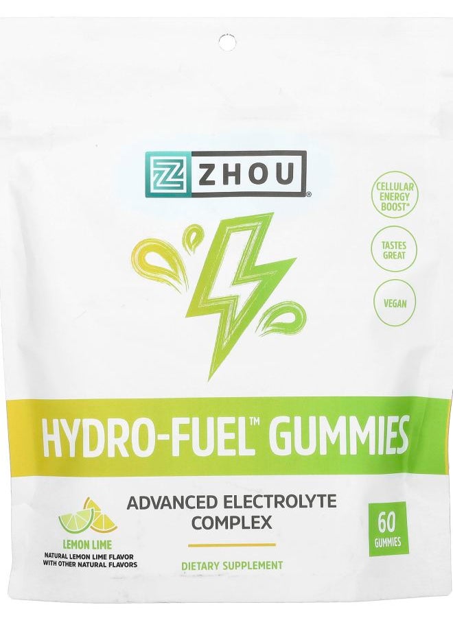 Zhou Nutrition HydroFuel Gummies Lemon Lime 60 Gummies 