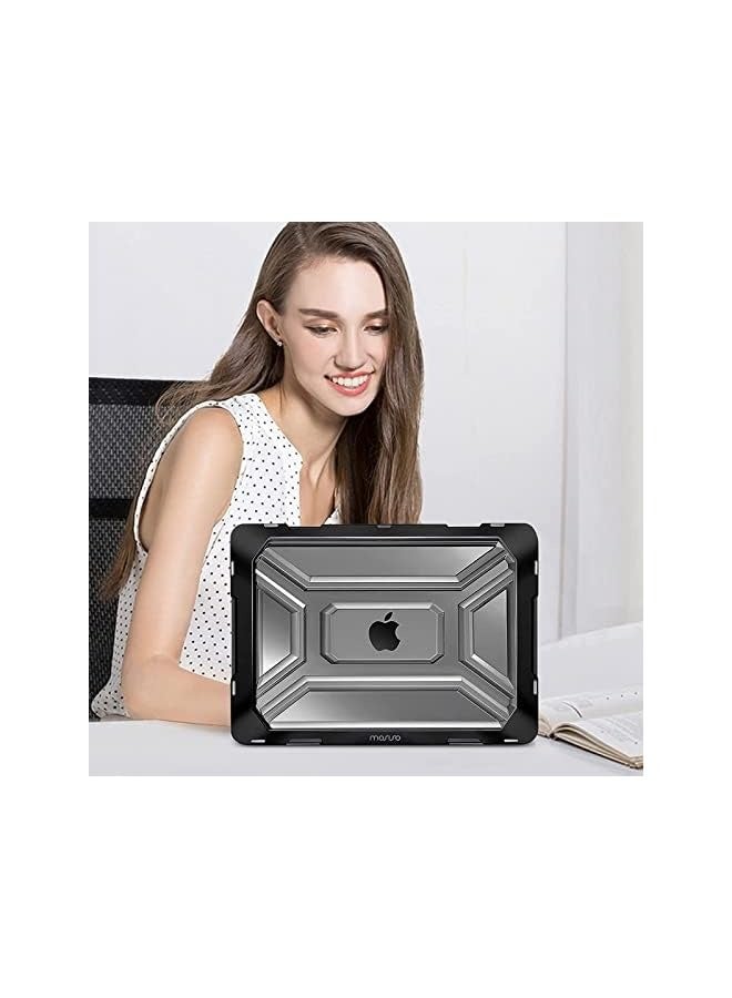 موسيسو متوافق مع حافظة MacBook Air مقاس 13 بوصة إصدار 2021 A2337 M1 A2179 مع شاشة Retina Touch ID، حافظة صلبة من البلاستيك عالي التحمل مع مصد TPU وغطاء لوحة المفاتيح، أسود - Image 5