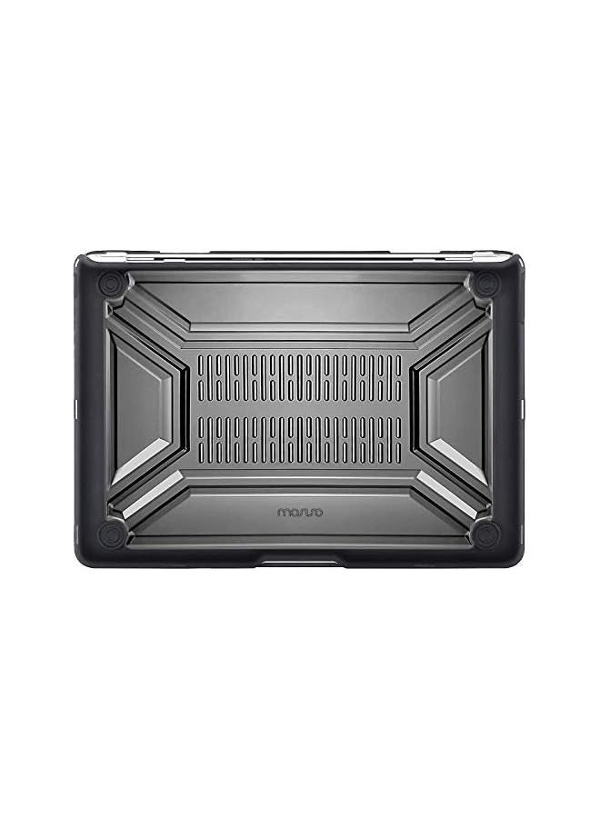 موسيسو متوافق مع حافظة MacBook Air مقاس 13 بوصة إصدار 2021 A2337 M1 A2179 مع شاشة Retina Touch ID، حافظة صلبة من البلاستيك عالي التحمل مع مصد TPU وغطاء لوحة المفاتيح، أسود - Image 4