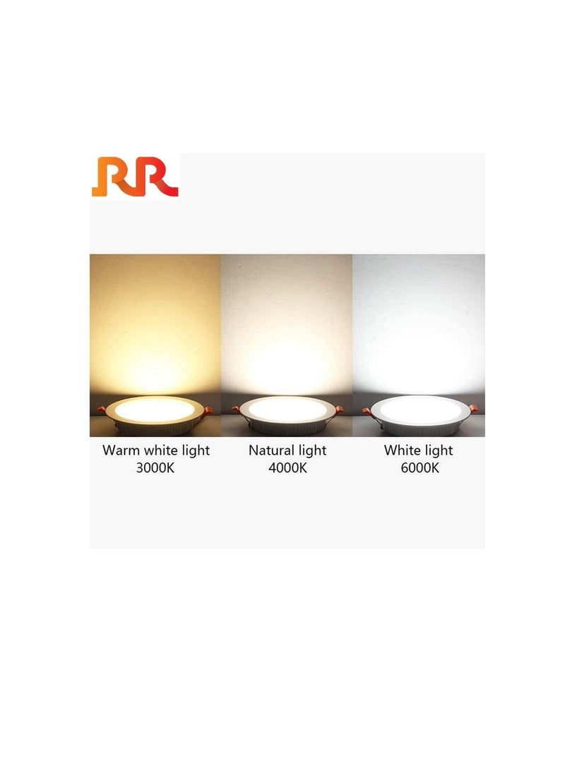 ار ار RR الإضاءة LED أضواء لوحة السقف ، 230VAC داخلي دائري توفير الطاقة 110 لومن / لكل وات ، ضوء ناعم بدون الأشعة فوق البنفسجية | مناسبة لتناول الطعام في المنزل والمعيشة والمكتب (ضوء النهار 6500 كلفن - 15 و  - Image 2