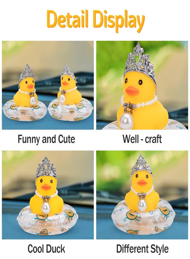 Wonuu Car Duck Ornaments with Mini Crown and Necklace, C-Male Crown - Image 2
