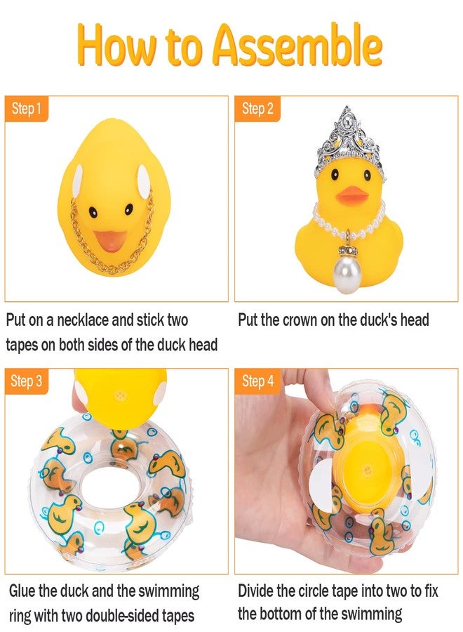 Wonuu Car Duck Ornaments with Mini Crown and Necklace, C-Male Crown - Image 4
