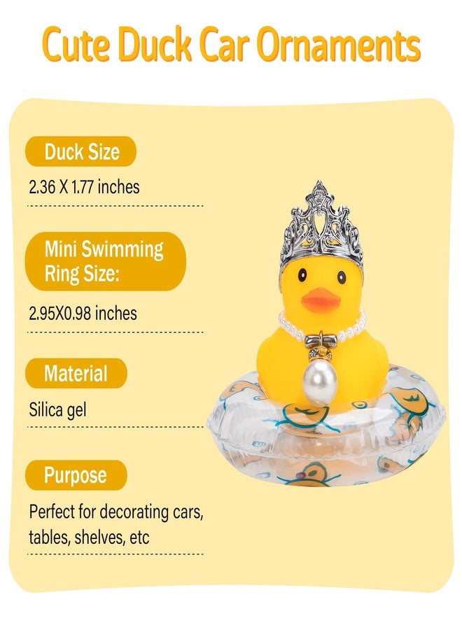 Wonuu Car Duck Ornaments with Mini Crown and Necklace, C-Male Crown - Image 3