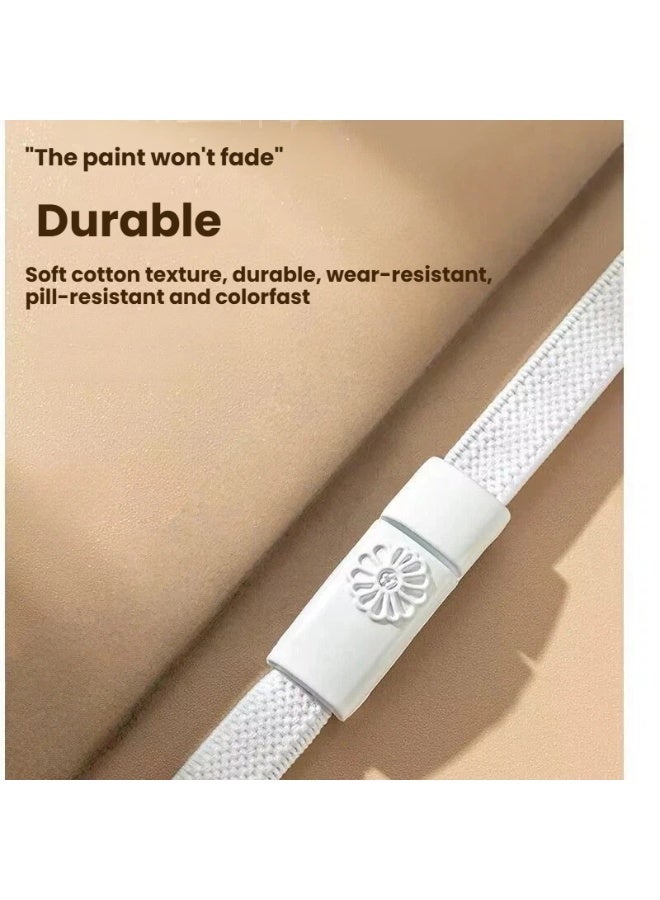 2-Pack Lazy No-Tie Buckle Shoelaces Highly Elastic Thickened Rubber Band Design Wear-Resistant and Tensile Foot-Friendly Adjustable Fit - Image 3
