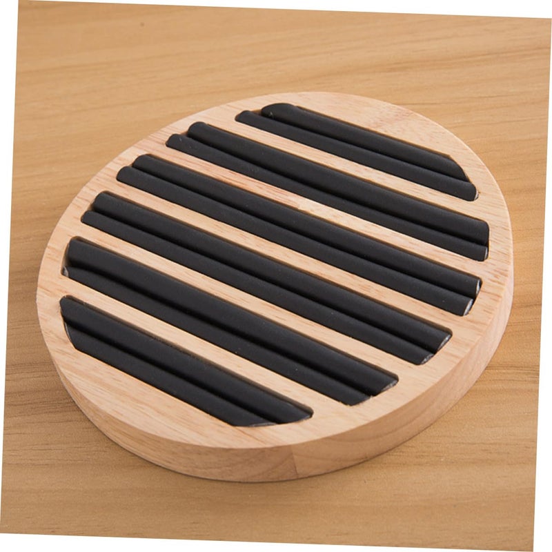 Natural Wood Ring Organizer Tray with Slot Design for Jewelry Storage on Dressing Table - Image 4