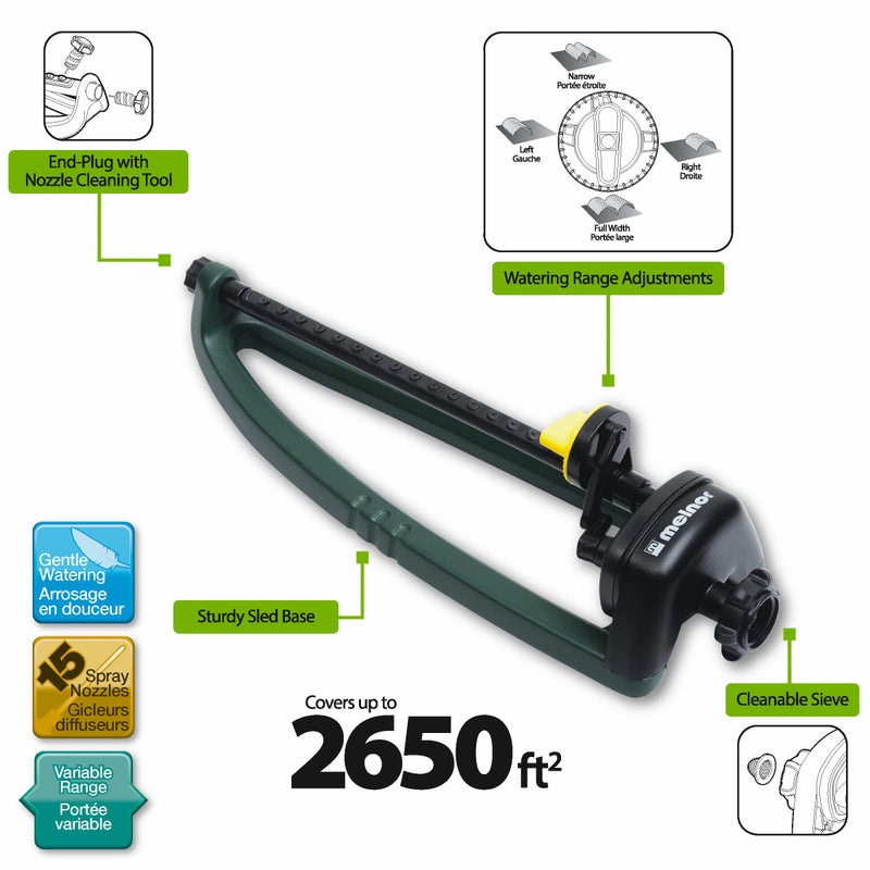 Melnor 65049-AMZ Oscillating Sprinkler with QuickConnect Product Adapter - Image 2