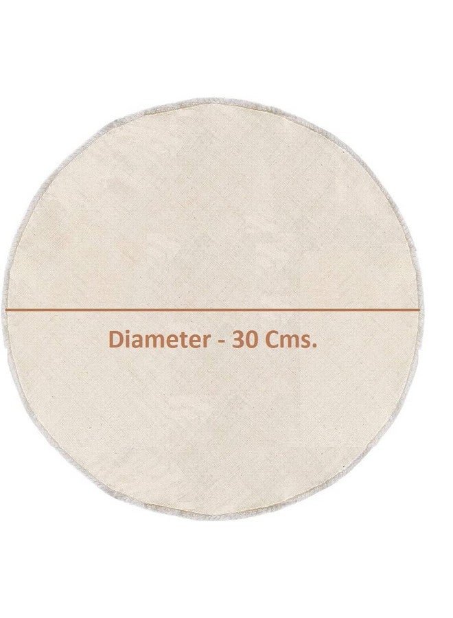 WUD Unbleached Muslin Idli Cloth 6 Round Pieces for Steaming Idlis Without Hole,Double Stitched Edges, Reusable Size- 30cm Diameter,Suitable for 3/4/5/6/7 Pit Idli Plates - Image 3