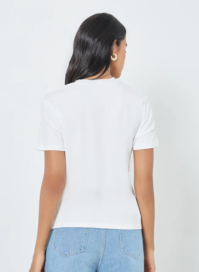 Take Two Take Two Women Graphic Print Round Neck T Shirt