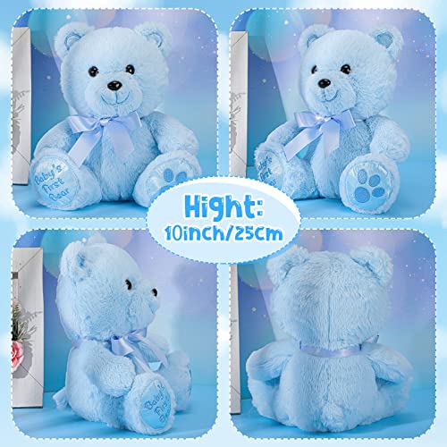 Chalyna 10 Inch Bear Animal Gift First Bear Baby Shower Plush Toy Stuffed for Shower Wedding Birthday Christmas Favor(Blue) - Image 2