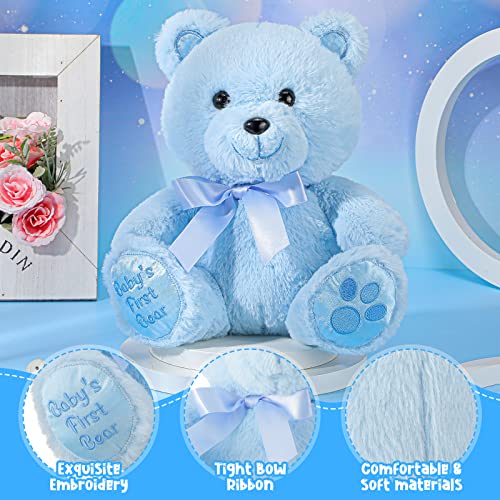 Chalyna 10 Inch Bear Animal Gift First Bear Baby Shower Plush Toy Stuffed for Shower Wedding Birthday Christmas Favor(Blue) - Image 3