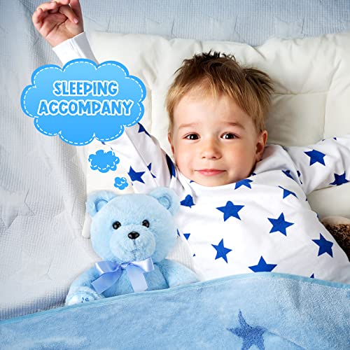 Chalyna 10 Inch Bear Animal Gift First Bear Baby Shower Plush Toy Stuffed for Shower Wedding Birthday Christmas Favor(Blue) - Image 5
