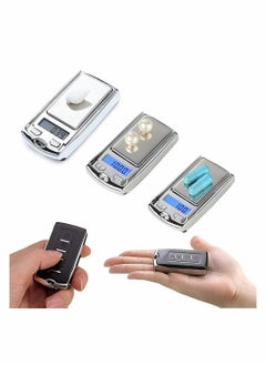Y&D 200 G / 0.01G Mini Digital Pocket Scale, Precision Portable Gram Scale with Ring Keychain, Multi-Function Car Key Shape Electronic for Jewelry, Food (Silver)  - Image 2