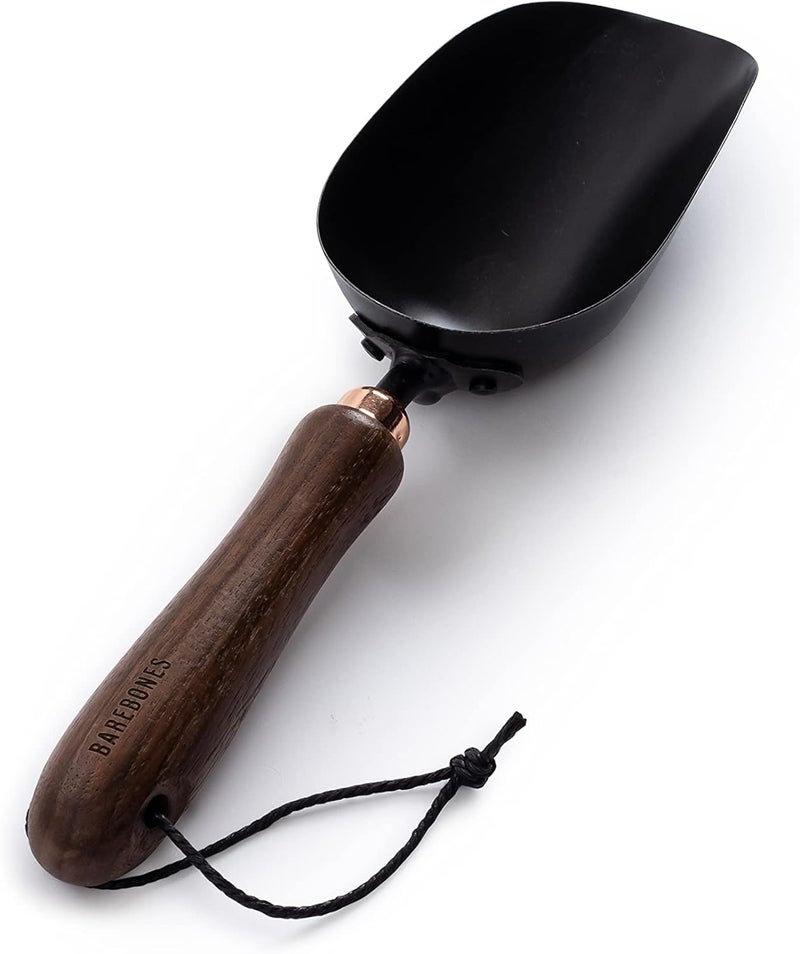 Barebones Garden Scoop - Garden Spoon - Stainless Steel Small Hand Shovel for Transplanting, Digging, and Planting - Great Home Gardening Hand Tools (Walnut/Black) - Image 5