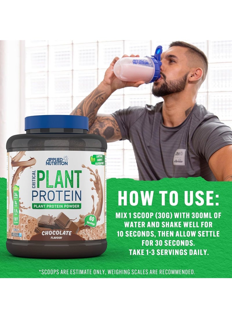 Applied Nutrition - Critical Plant Protein Powder Vegan Protein - Chocolate - (1.8kg) - Image 1