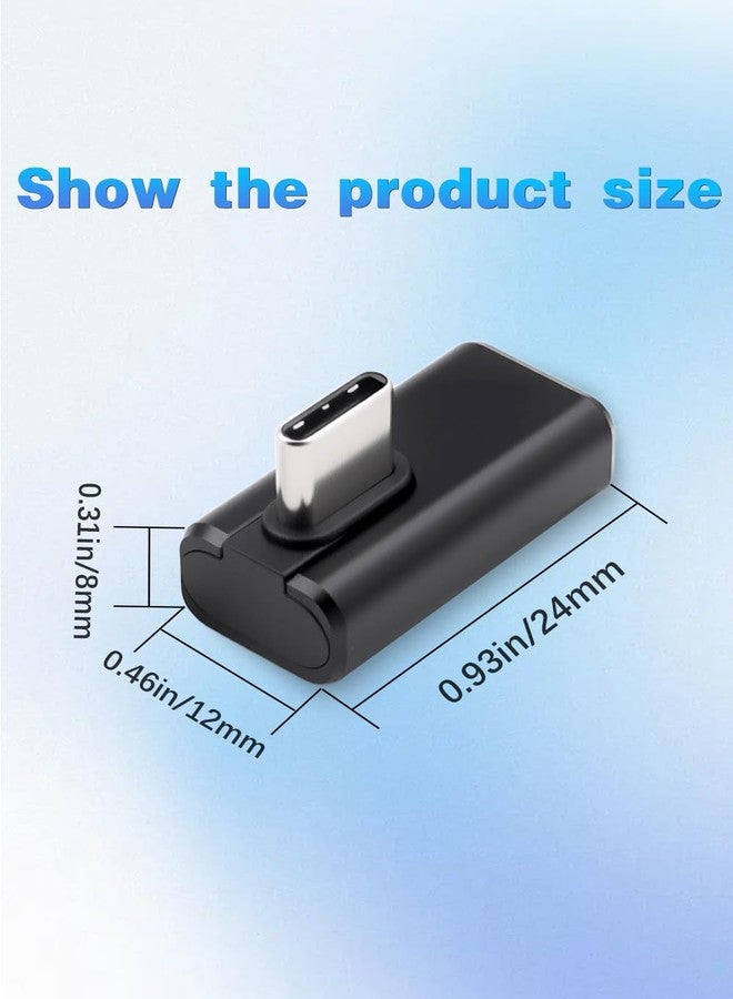 Duttek 90 Degree USB C Extender Adapter [240W 80Gbps 8K@60Hz], USB C Right Angle Adapter, Type C Extender for Thunderbolt 5/4, MacBook, Switch, iPhone 16/15 2 Pack - Image 5
