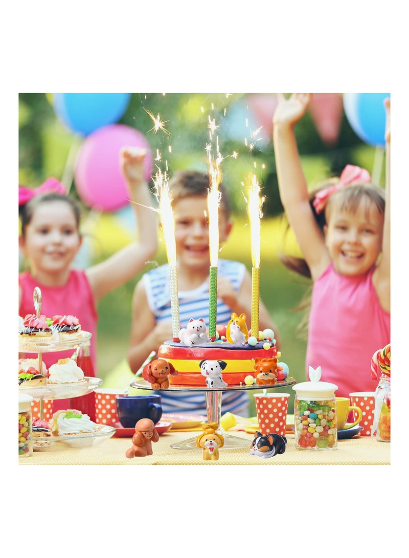 Zikra 12 PCS Adorable Miniature Dog Figurines Set, Resin Puppy Decorations for Garden, Home, and Birthday Parties - Perfect for Cake Toppers and Plant Pot Decor. - Image 2