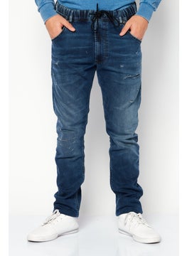 DIESEL Men Krooley-Ne Regular Fit Stretchable Jeans, Blue  - Image 1