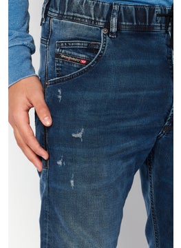 DIESEL Men Krooley-Ne Regular Fit Stretchable Jeans, Blue  - Image 3