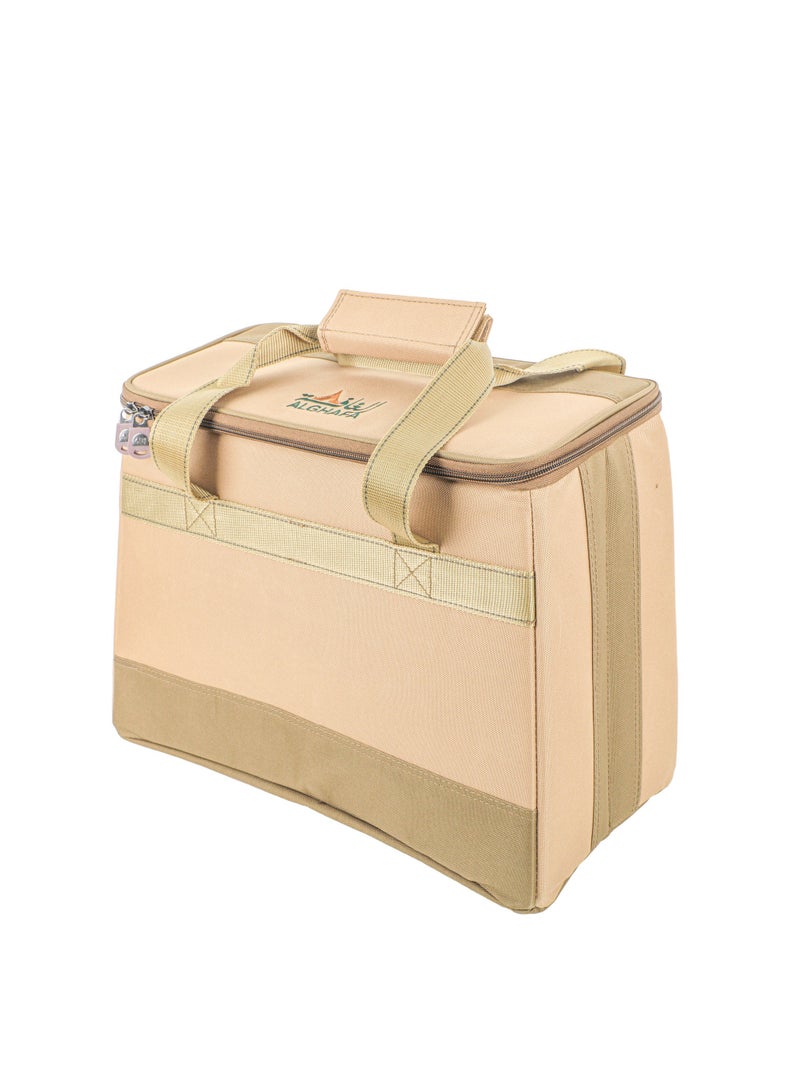 ALGHAFA ALGhafa,dera thermos bag, for trips, camping, kaki color, large size 45*25*42 cm  - Image 1