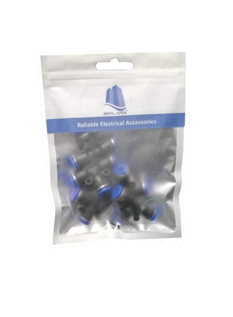 PU Pipe & Fittings Polyurethane | Pneumatic Pipe Push in to Connect Fittings (Tee - Pack of 5, 6mm) - Image 1