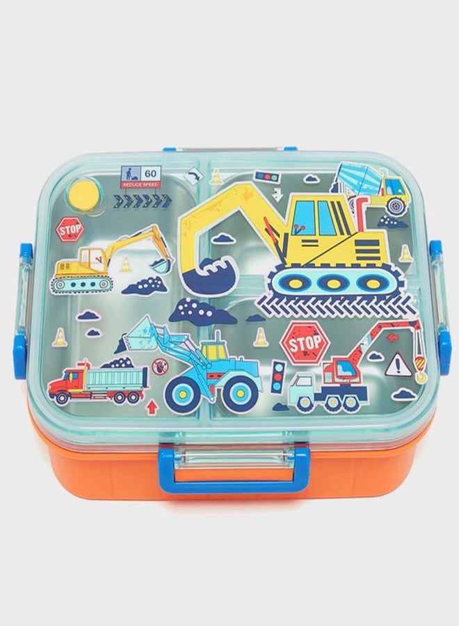 Zinnia Steel Lunch Box for Kids, Leak Proof & Air Tight Kids Lunch Box for School Boys & Girls, 3 Compartment Lunch Box for Office use for Adults - Image 3