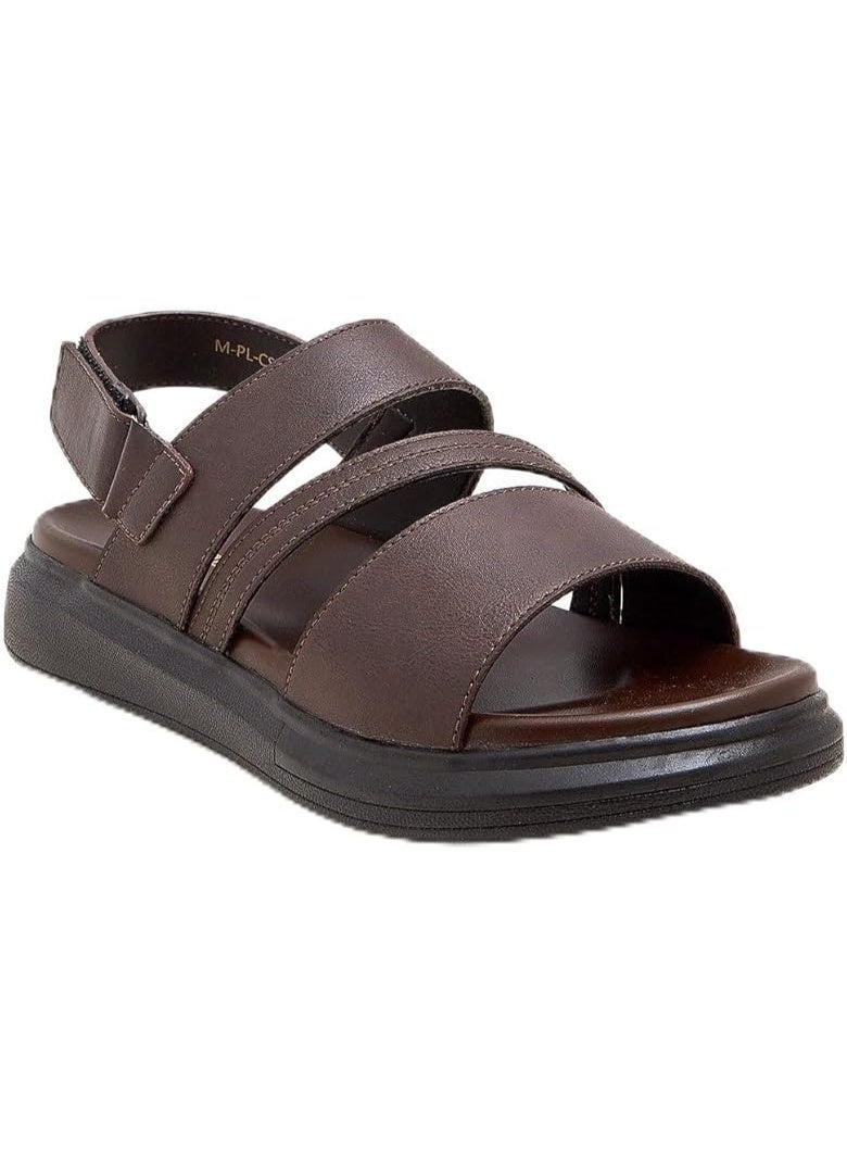 NDURE Men's All-Day Comfort Sandals, Brown - Image 1