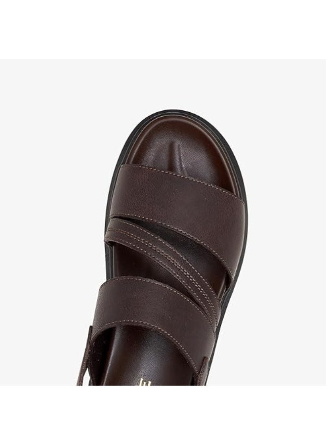 NDURE Men's All-Day Comfort Sandals, Brown - Image 3