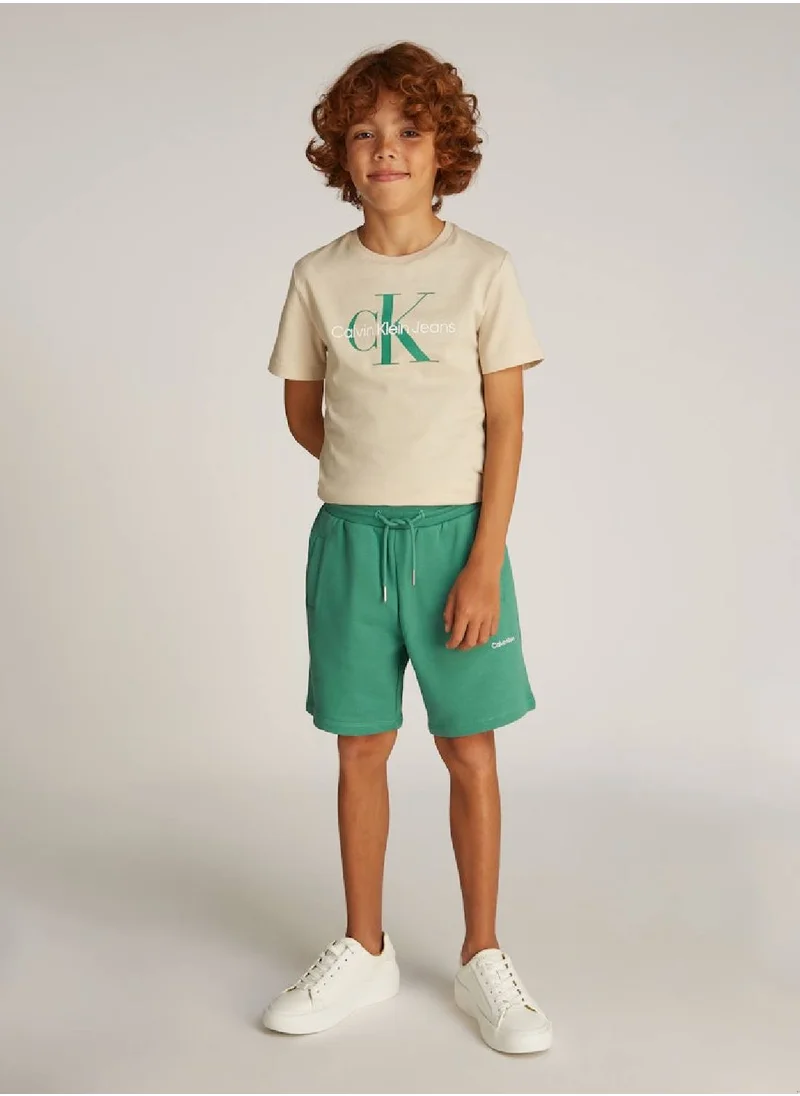 Calvin Klein Jeans Kids' Terry Jogger Shorts - Cotton, Green