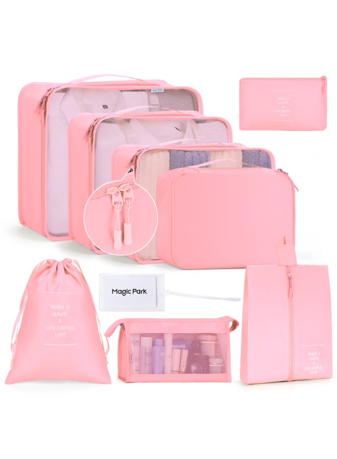 Magic Park Packing Cubes for Suitcase 8Pcs Packing Cubes for Storage Luggage Packing Organizer Travel Packing Cubes Set Clothes Shoes Storage for Travel Essential - Image 1