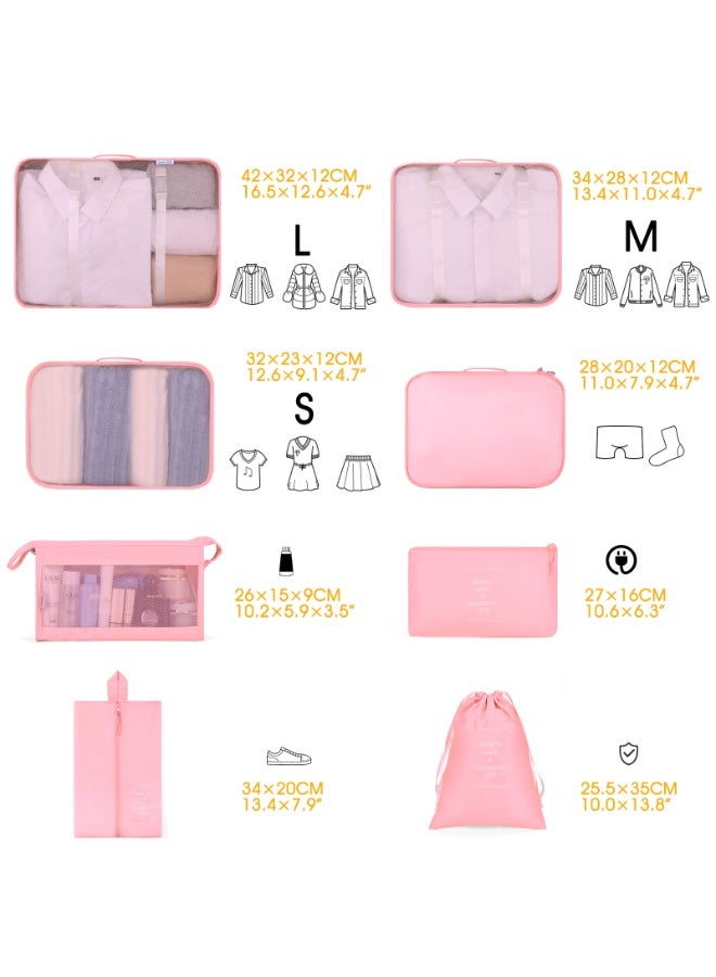 Magic Park Packing Cubes for Suitcase 8Pcs Packing Cubes for Storage Luggage Packing Organizer Travel Packing Cubes Set Clothes Shoes Storage for Travel Essential - Image 2