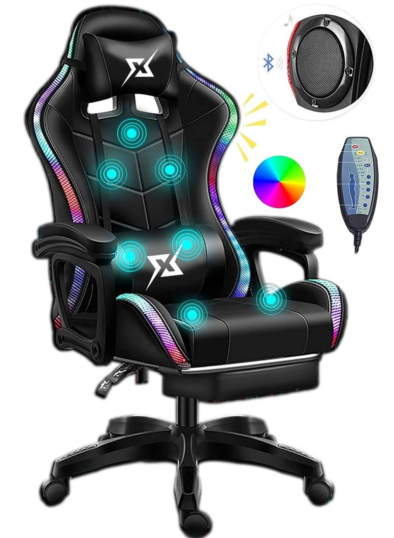 Cool Baby Gaming Chair LED Light Racing Chair,Ergonomic Office Massage Chair  - Image 1