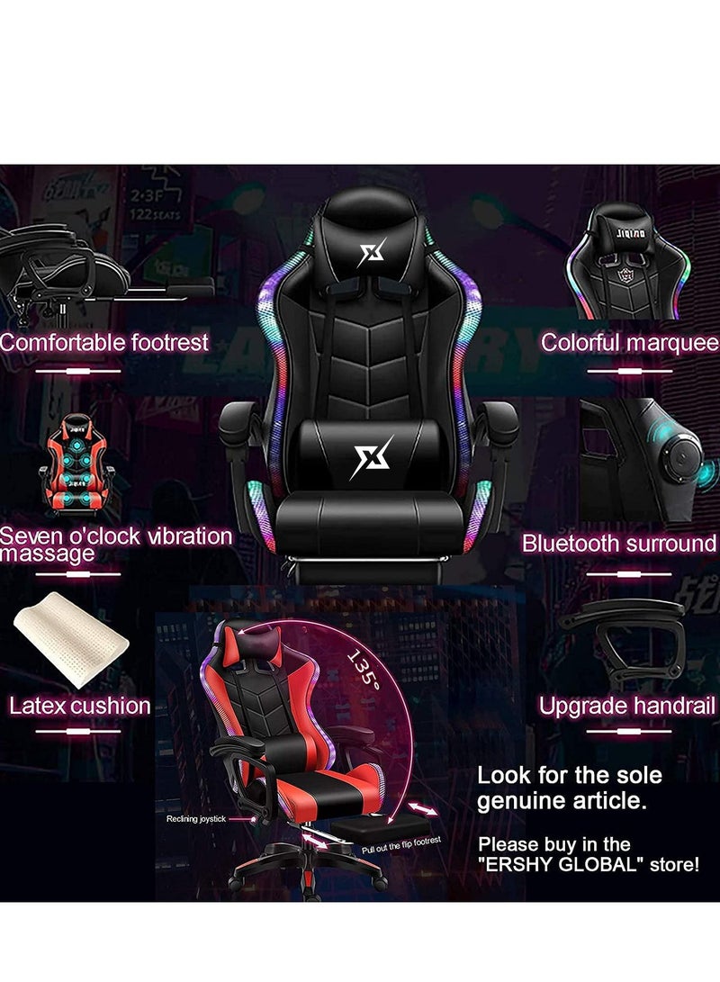 Cool Baby Gaming Chair LED Light Racing Chair,Ergonomic Office Massage Chair  - Image 3