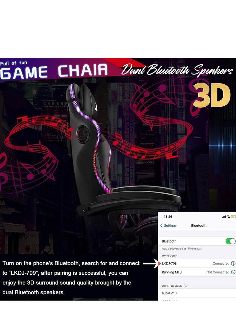 Cool Baby Gaming Chair LED Light Racing Chair,Ergonomic Office Massage Chair  - Image 4