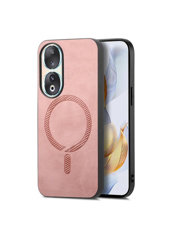 S-TOP Case For Honor 90 Retro Magsafe Magnetic PU Back Cover Phone Case - Image 1