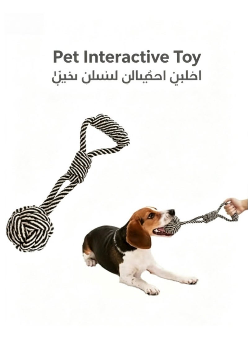 jaexest طقم ألعاب حبل تفاعلي للكلاب 2 في 1، ألعاب مضغ قوية ومتينة للكلاب الصغيرة والمتوسطة والجراء، لعب شد الحبل وتنظيف الأسنان، هدية ممتعة لحيوانك الأليف - Image 1