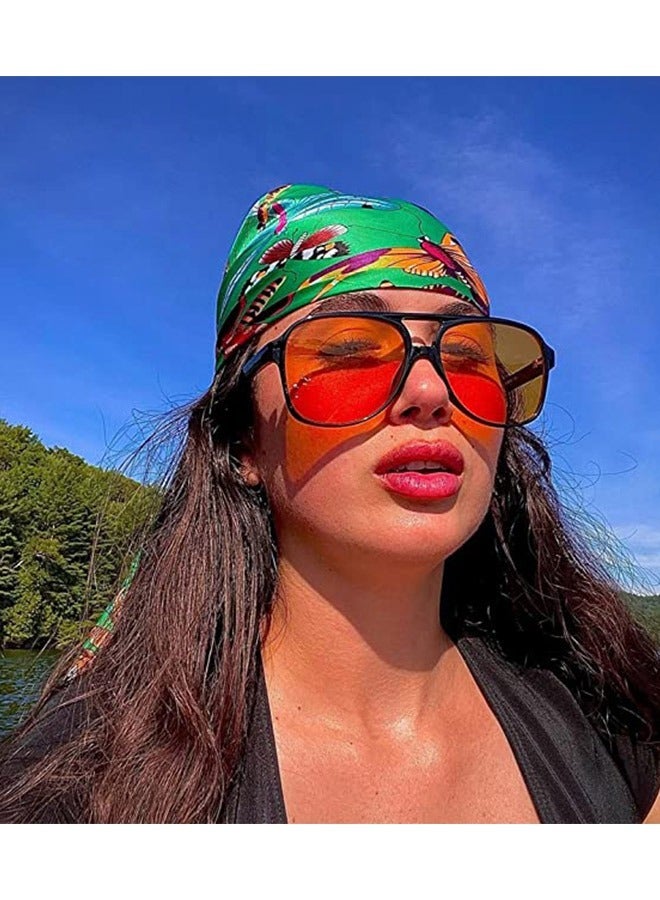 Rectangle UV400 Polarized Sunglasses, PC Plastic Frame UV Protection Sunglasses, Large Frame Outdoors Sunglasses(Brown) - Image 5