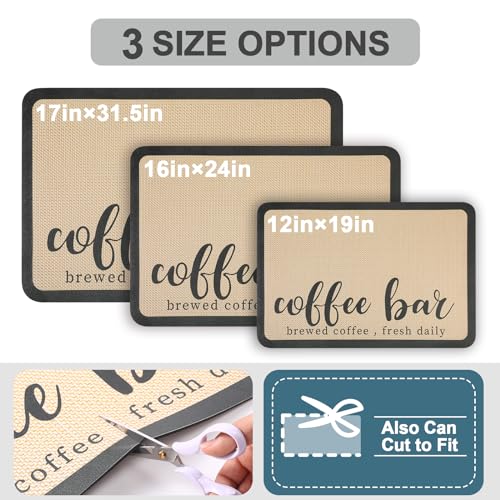 HotLive Coffee Mat - Absorbent Hide Stain Rubber Backed Dish Drying Mat for Kitchen Counter - Bar Mats for Countertops Accessories Fit Under Coffee Maker Espresso Machine - Image 5