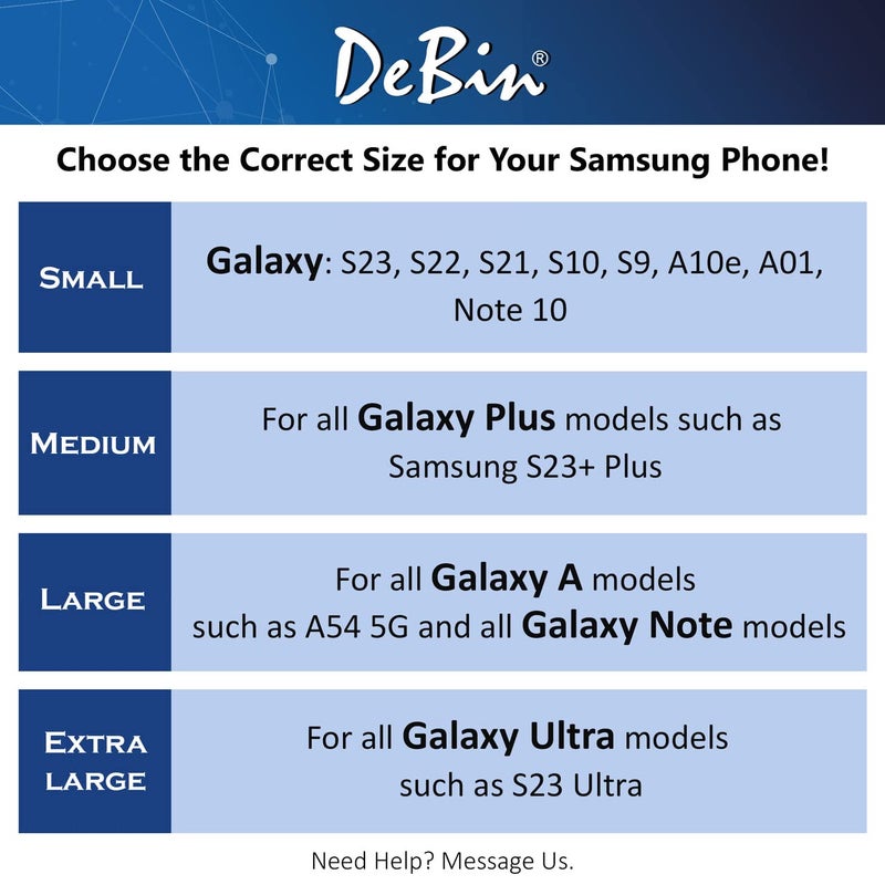 DeBin Case for Galaxy S24+ Plus 5G, S23+, S22+, S21+, S20+ S10+ S8+ S9+, S23 FE, S21 FE, A20, A30, Cell Phone Belt Holster Clip Pouch Carrying Holder Cover (Fits Samsung with Otterbox Commuter) Black - Image 2