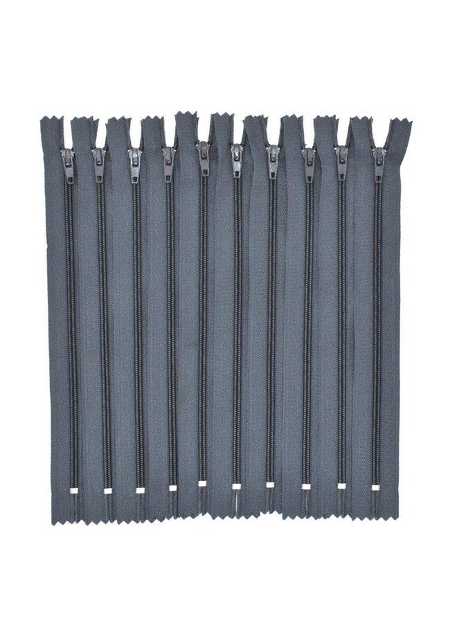 ريناشد سحابات نايلون ملفوفة من Renashed، 100 قطعة، مقاس 9 بوصات، بكميات كبيرة للخياطين والخياطين والحرف اليدوية (رمادي) - Image 1