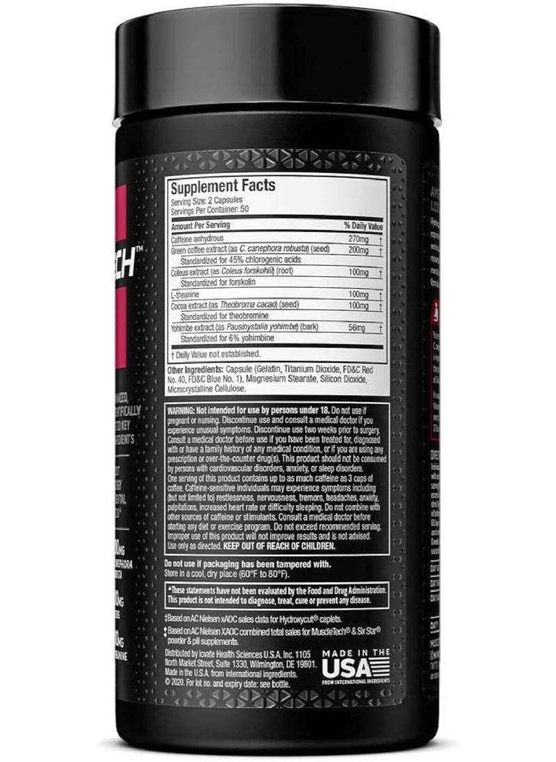 Hydroxycut - Hydroxycut hardcore elite for extreme energy + weight loss 100 capsules pack of 2 - Image 1